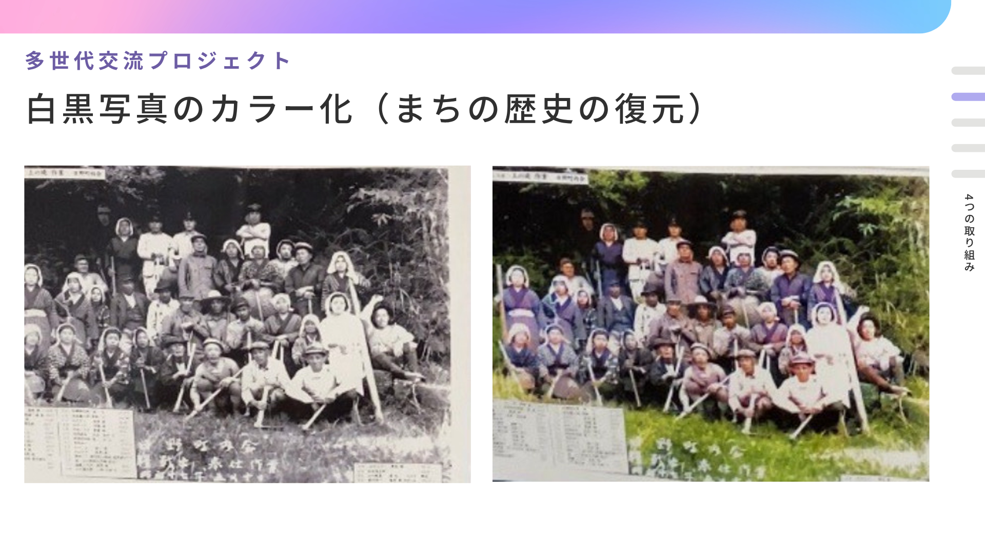 白黒写真のカラー化プロジェクト